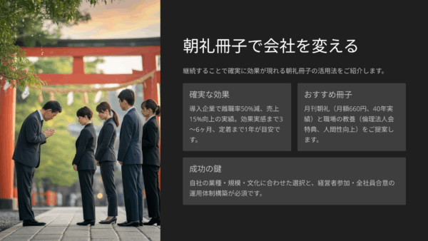 朝礼冊子おすすめ比較｜月刊朝礼・職場の教養の効果と選び方【導入企業の成功事例付き】