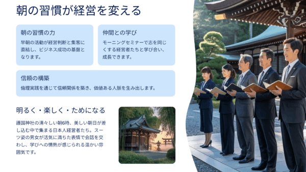 【岡山限定公開】集客増加に直結する経営者の朝の習慣とは？