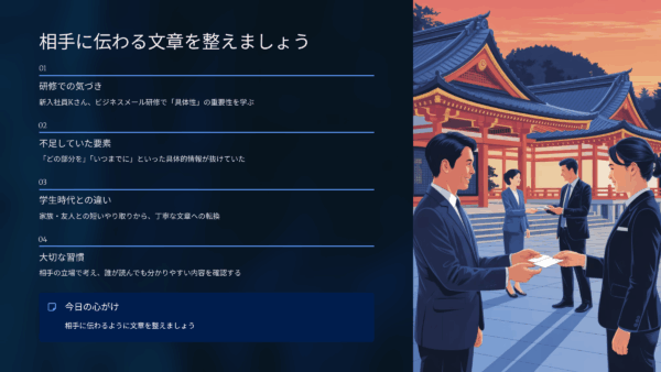 ひとり朝礼10月11日【職場の教養】ビジネスメール