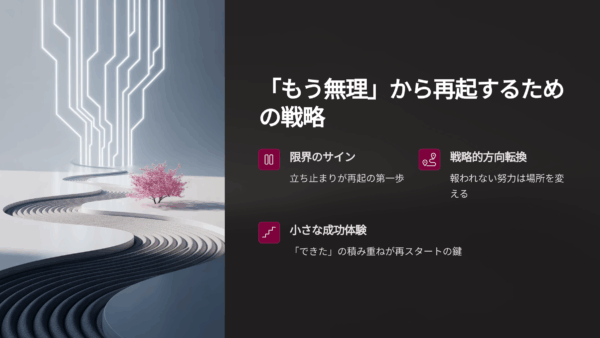 「もう無理」と思ったとき、人生を立て直す考え方と行動戦略